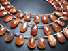 8 inches - high quality - so gorgeous - sunstone - flashy fire - faceted - pear briolett - size approx 8 - 14 mm - 15 pcs
